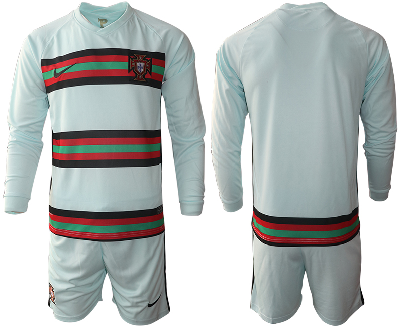 Men 2021 European Cup Portugal away Long sleeve soccer jerseys->netherlands(holland) jersey->Soccer Country Jersey